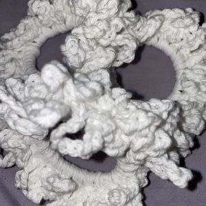 HANDMADE scrunchies!!- white